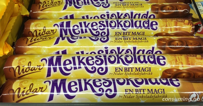 Melkesjokolade i butikken