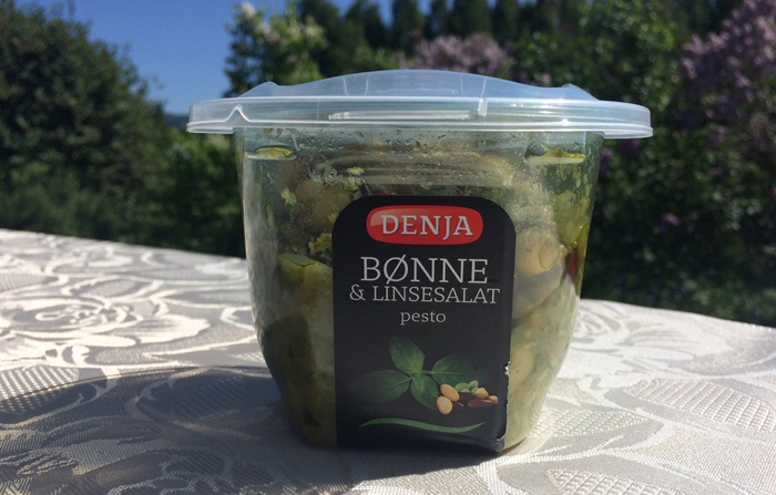 Bønne linsesalat pesto fra Denja