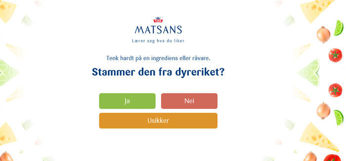 Skjermbilde av matsans